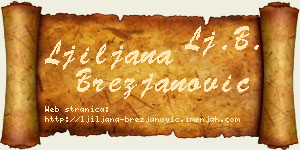 Ljiljana Brezjanović vizit kartica